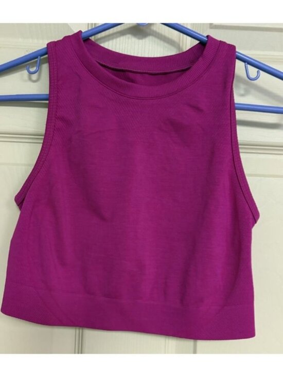 ALPHALETE Tops - Alphalete Stratus Cropped Tank Top Size Medium Bright Pink NWOT